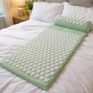 Acupressure Mat Pillow Set Back Pain Relief Massage Spikes Yoga Recovery